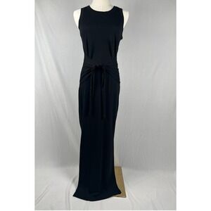 Y2K 90s Romantic Grunge Michael Stars Black Maxi Dress Minimalist Slit XS